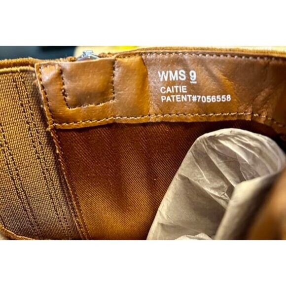 Dolce Vita Caitie Bootie Womens 9 Tan Faux Suede Double Zipper Western Heel Fall - Picture 8 of 9